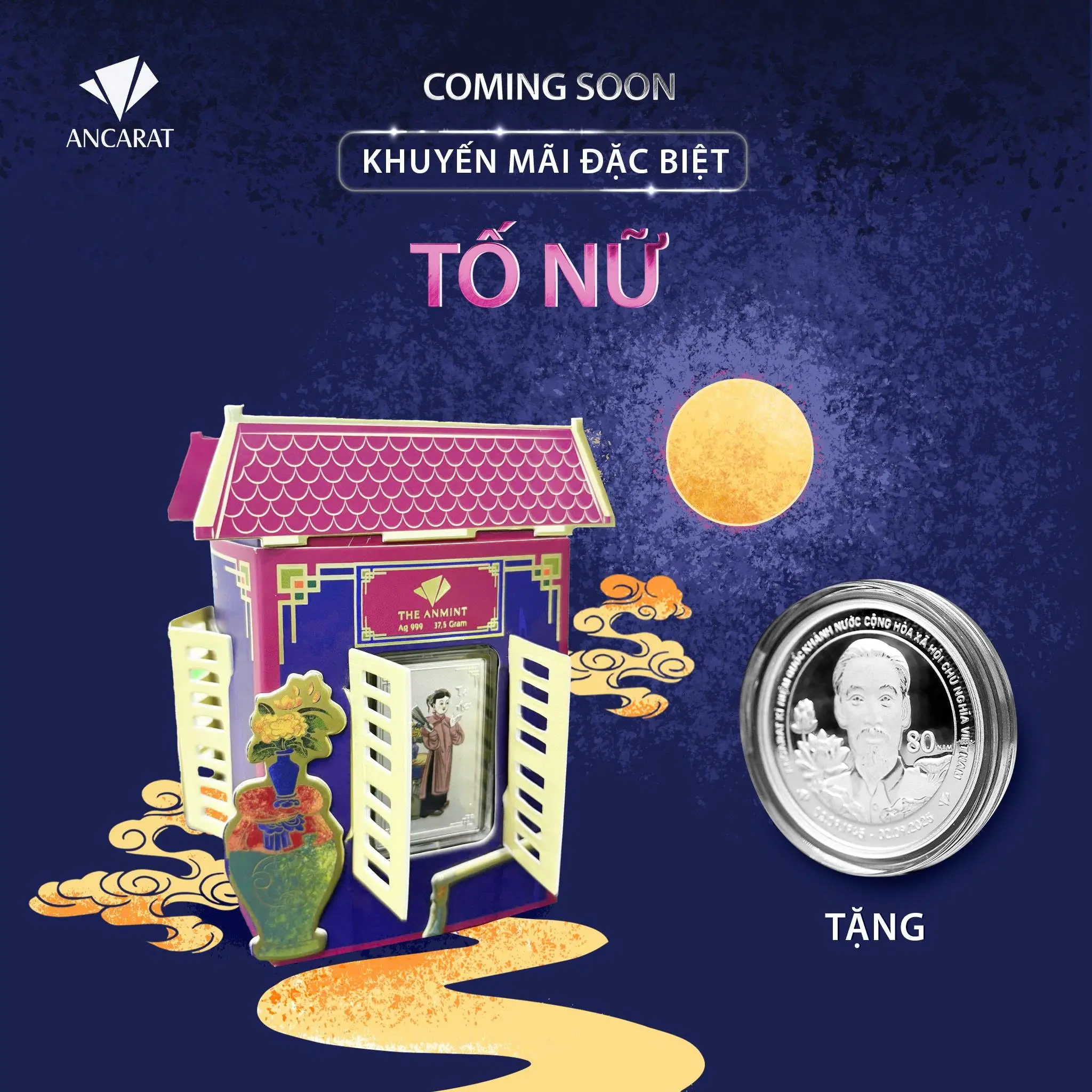 Mua 10 set Tố Nữ tặng ngay 1 xu Bác Hồ. Cơ hội tối ưu giá bạc Ancarat đầu vào cho nhà đầu tư.