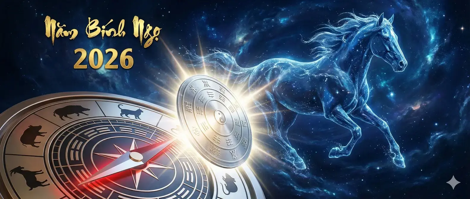 Giải đáp năm 2026 là năm gì, mệnh gì? Hình tượng ngựa Bính Ngọ tượng trưng cho hành Kim tương sinh với Thiên Hà Thủy. 