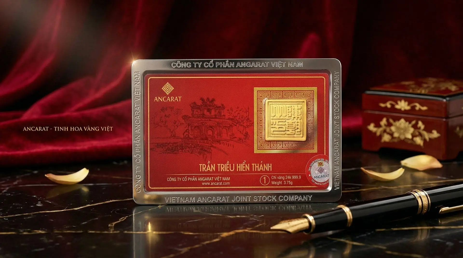 Vỉ vàng Kim Ấn Trần Triều 24k - Vật phẩm cầu công danh sự nghiệp đẳng cấp từ Ancarat
