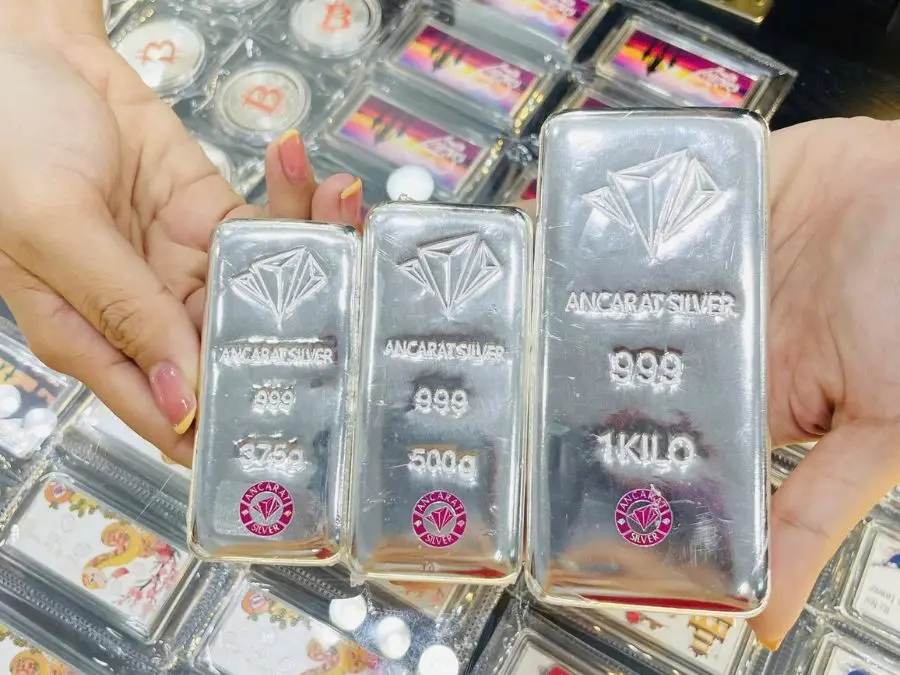 trọng lượng bạc phổ biến tại Việt Nam