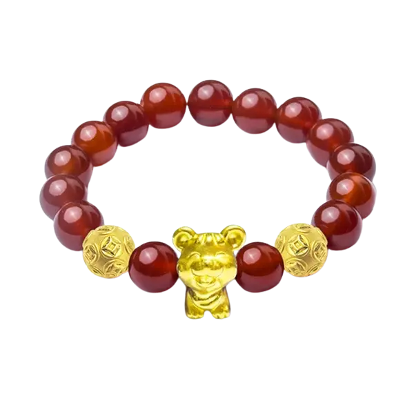 Vòng Đá Phối Charm Vàng 24K Kim Tý Kim Tiền