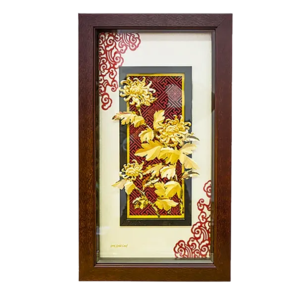 Tranh Mạ Vàng 24K Hoa Cúc