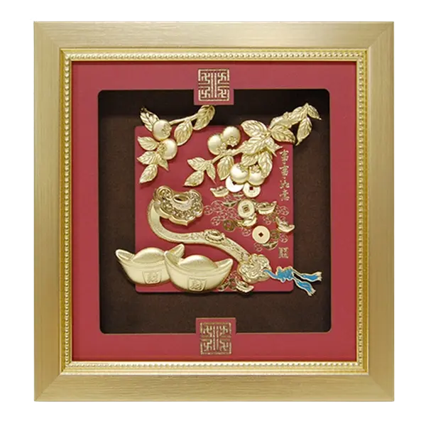 Tranh Mạ Vàng 24K Như Ý Cát Tường – May mắn – Tài lộc