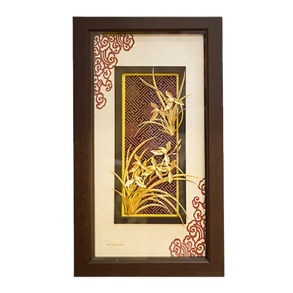 Tranh mạ vàng 24K Hoa Lan