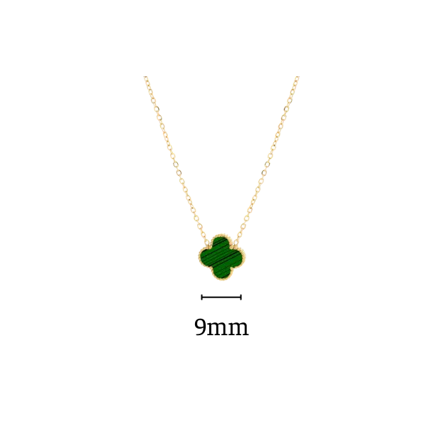 Dây chuyền vàng 18K Golden Leaf 9mm (Bản thường) – Màu xanh lá
