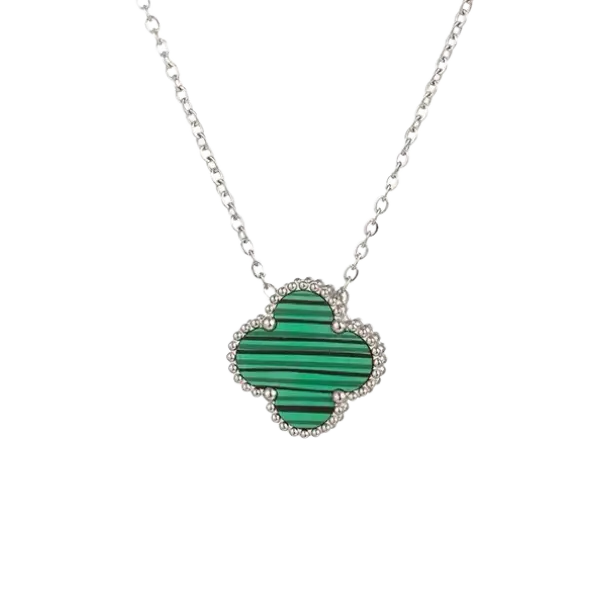 Dây chuyền vàng 18K Golden Leaf 15mm – Màu xanh lá