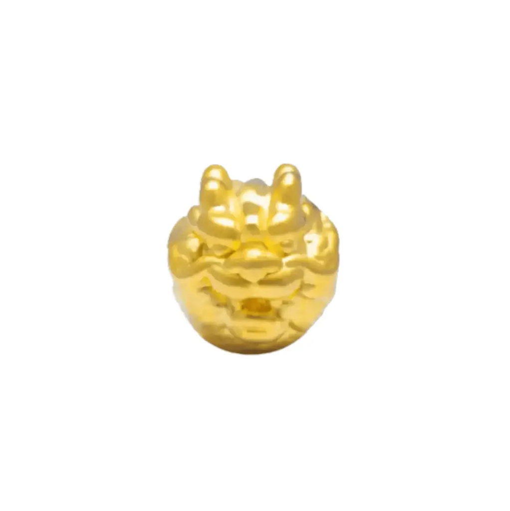 Charm Vàng 24K Đầu Rồng Tròn MS16