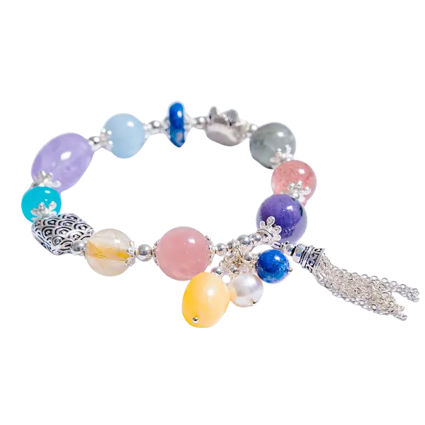 Vòng tay đá Thạch anh nhiều màu