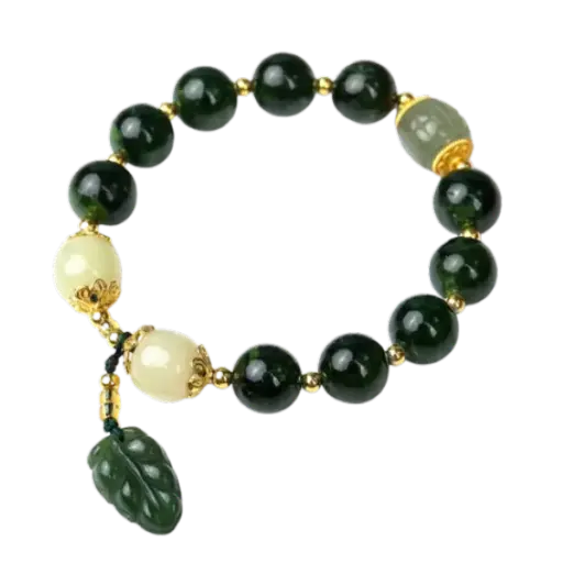 Vòng tay đá diopside phối ngọc hòa điền mix bạc