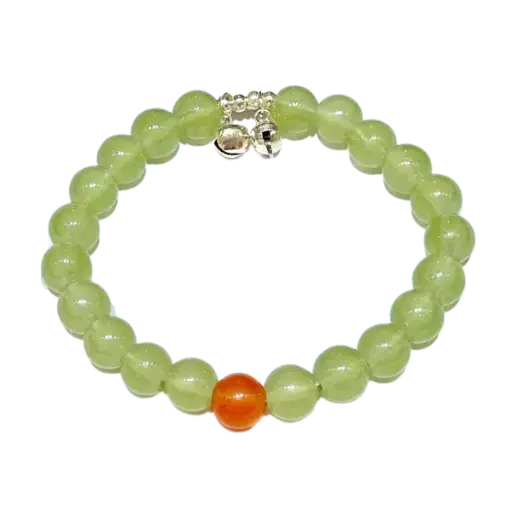 Vòng tay Thạch Anh chuông bình an đeo thời trang