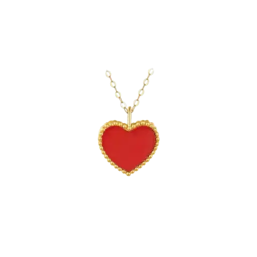 [AG7502.M168.511] Mặt dây Vàng 18K Golden Heart – Màu đỏ
