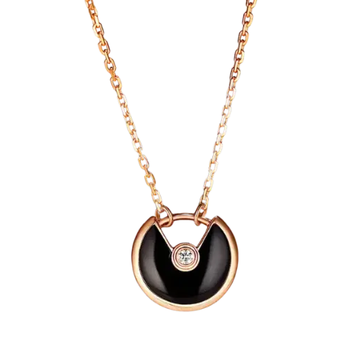 [AG7502.D168.610A] Dây chuyền Vàng 18K Golden C – Màu đen