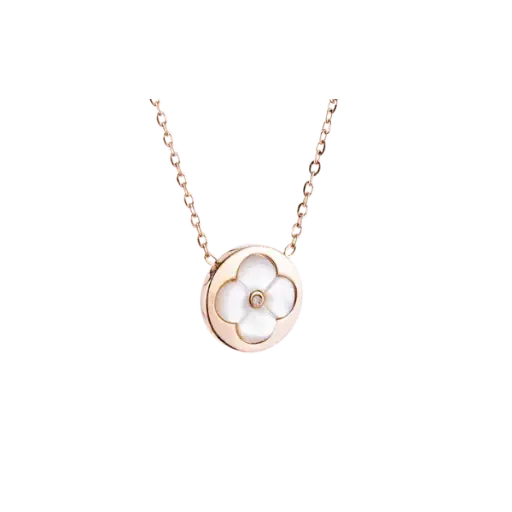 [AG7502.D168.700] Dây chuyền Vàng 18K Golden Leaf – Mặt hình tròn