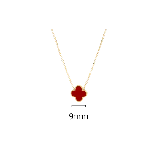 [AG7502.D168.503B] Dây chuyền vàng 18K Golden Leaf 9mm (Bản thường) – Màu đỏ