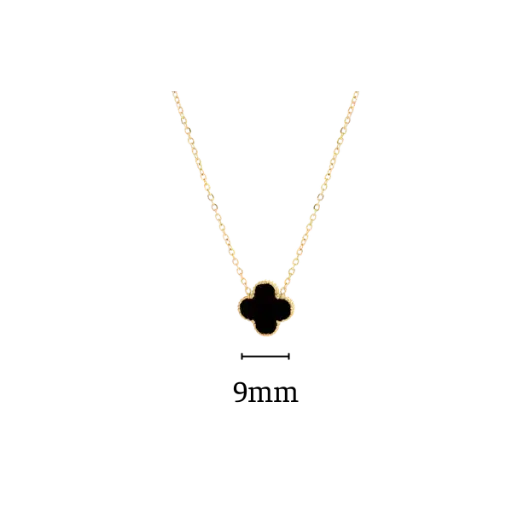 [AG7502.D168.503HE] Dây chuyền vàng 18K Golden Leaf 9mm (Bản dày) – Màu đen