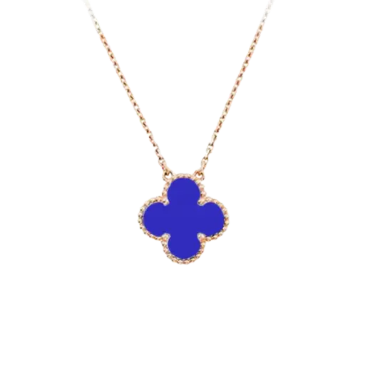 [AG7502.D168.501H_BLU] Dây chuyền vàng 18K Golden Leaf 15mm – Bản dày – Màu xanh dương